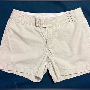 Women's Cream Casual Cotton Shorts